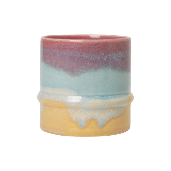 Poppery mugg, pink/mint/gul, Kähler