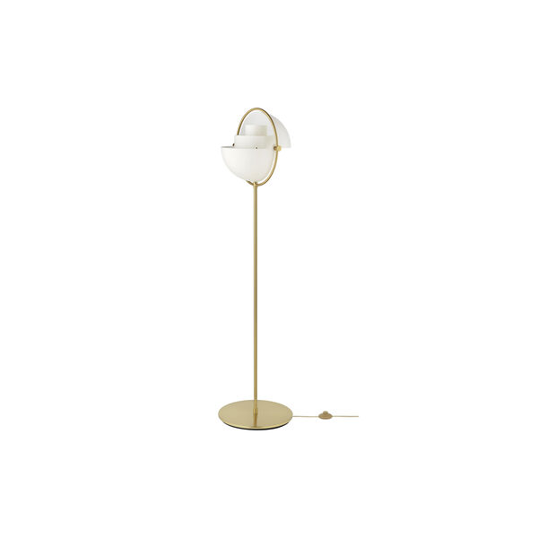 Multi-Lite Floor Lamp, white semi matt/brass, GUBI