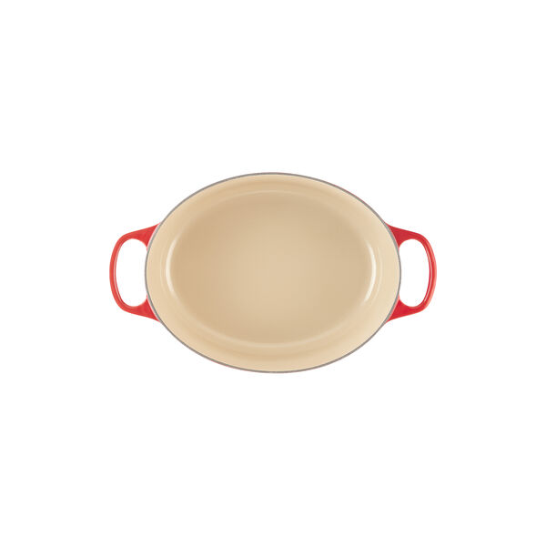 Signature gjutj&auml;rn oval gryta &Oslash; 31 cm, cerise, Le Creuset