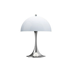 Panthella 250 Portable Table Lamp, chrome opal blue grey Panthella 250 Portable Table Lamp, chrome opal blue grey, Louis Poulsen