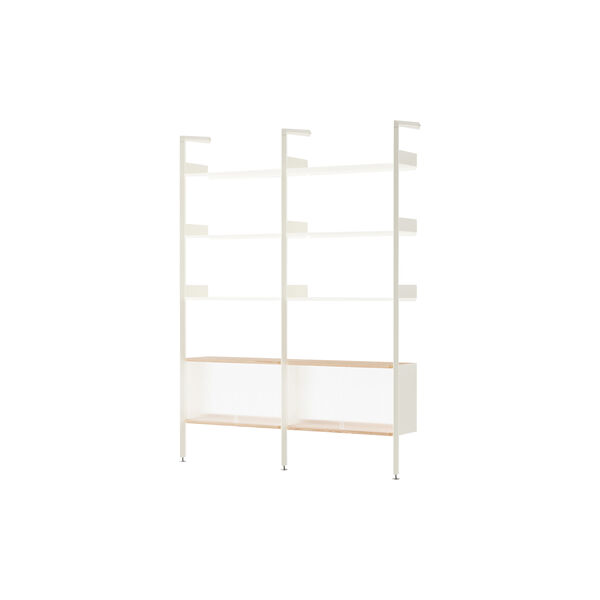 Rombe IF3 & IF6 Shelving System Configuration E, alabaster, &Tradition
