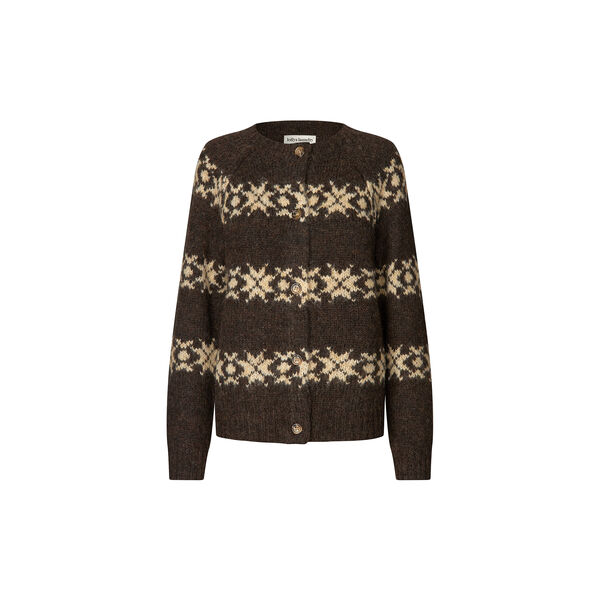 PadovaLL Cardigan Knit LS, dark mokka, Lollys Laundry