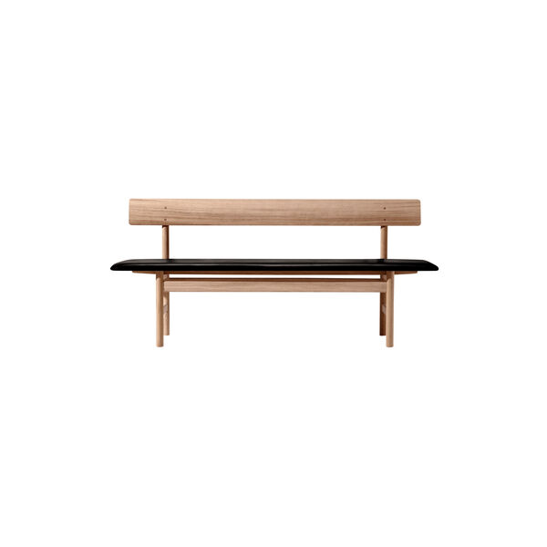 The Mogensen Bench b&auml;nk, oljad ek/black, Fredericia Furniture