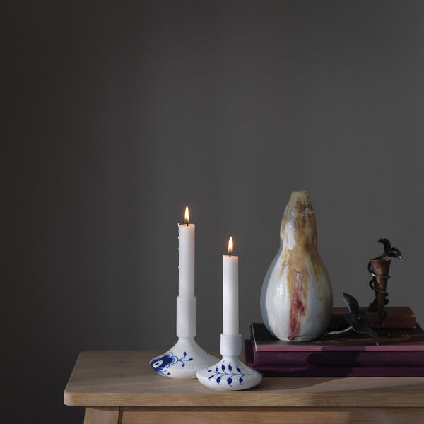 Blue Fluted Mega ljusstake 8 cm, Royal Copenhagen