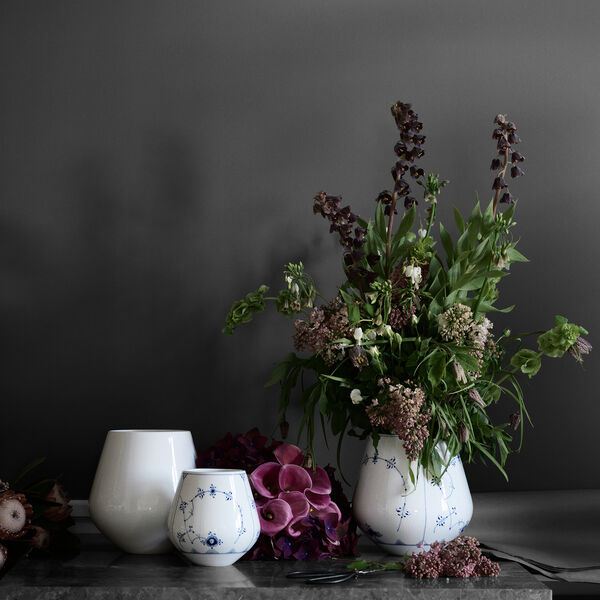 Blue Fluted Plain vas 12 cm, Royal Copenhagen