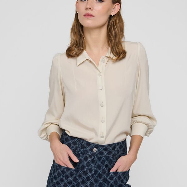 PaolaDEA Blouse Long Sleeved, cloud cream, Dea Kudibal