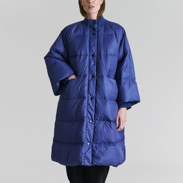 Feather down kappa med knappar, twilight blue, BITTE KAI RAND