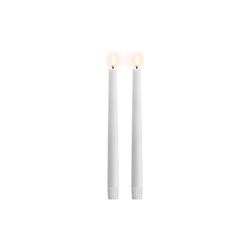 LED Smooth taper candle 2 pcs | H 25 | Nordic white, Uyuni Lighting