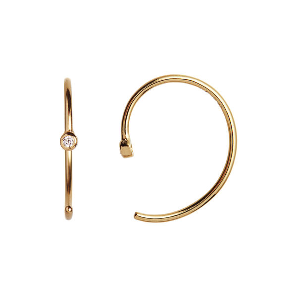One Dot Open Creol Single, gold One Dot Open Creol Single, gold, Stine A Jewelry