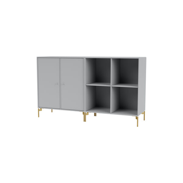 PAIR Classic Sideboard with Brass Legs, 02 fjord, Montana Furniture