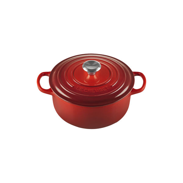 Signature gjutj&auml;rn rund gryta &Oslash; 20 cm, cerise, Le Creuset