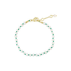 Armband med pärlor, grön, Pure by Nat