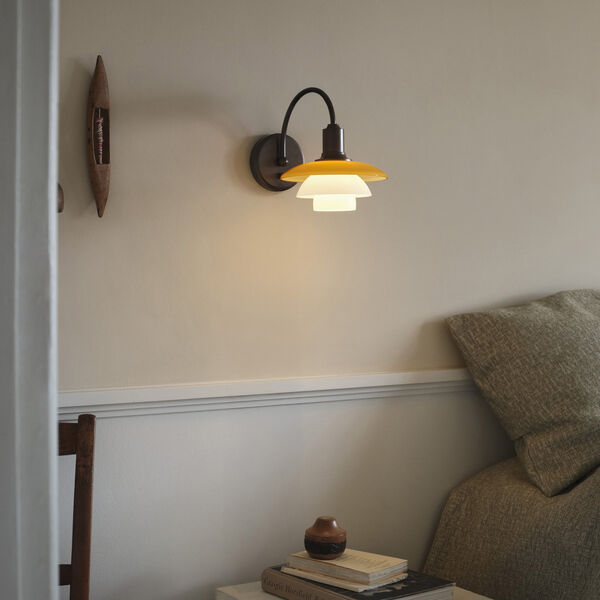 PH 2/2 Wall Lamp Centenary Edition, amber/opal white, Louis Poulsen