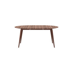 PLAYdinner Round &Oslash;120 Dining Table with Extension incl. 1 Extension Leaf, natural oiled walnut, Bruunmunch Furniture