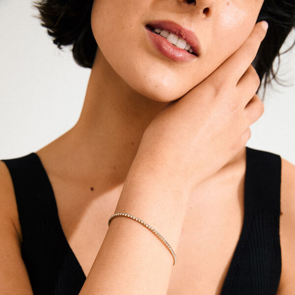 ARASH kristallarmband, guldpl&auml;terat, Pilgrim