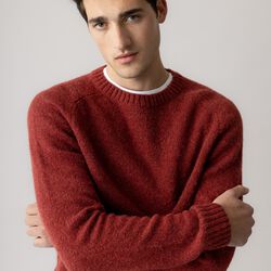 MMGCarlos Crew Neck Knit, burnt russet, MOS MOSH Gallery