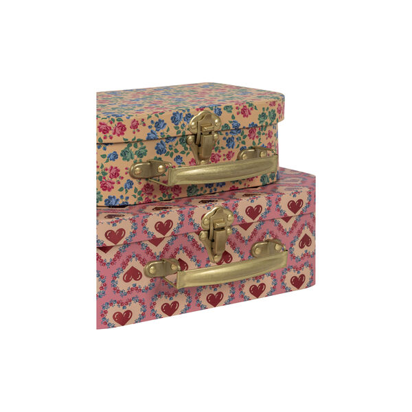 2-pack Suitcase, pink 2-pack Suitcase, pink, Konges Sløjd
