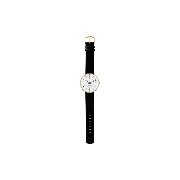 Bankers armbandsur, white/gold/black, Arne Jacobsen Watches