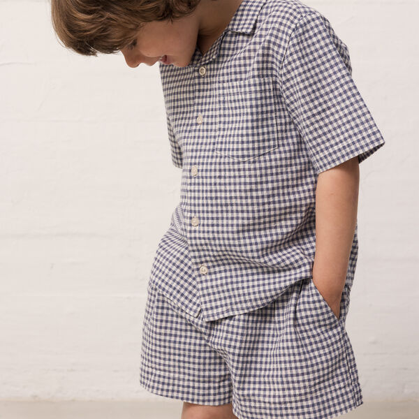 Tage Shirt, marine check, MarMar Copenhagen