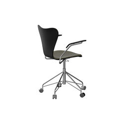 Series 7&trade; 3217 Front Upholstered Office Chair, Essential moss green, Fritz Hansen