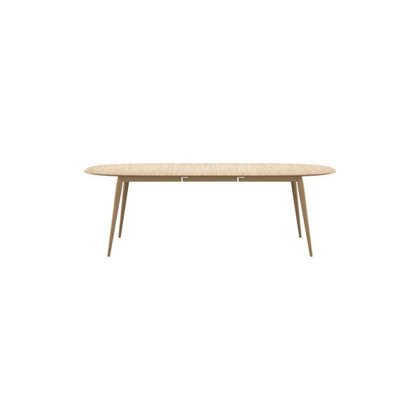 PLAYdinner Lam&eacute; Dining Table with Extension incl. 1 Extension Leaf, white oiled oak, Bruunmunch Furniture