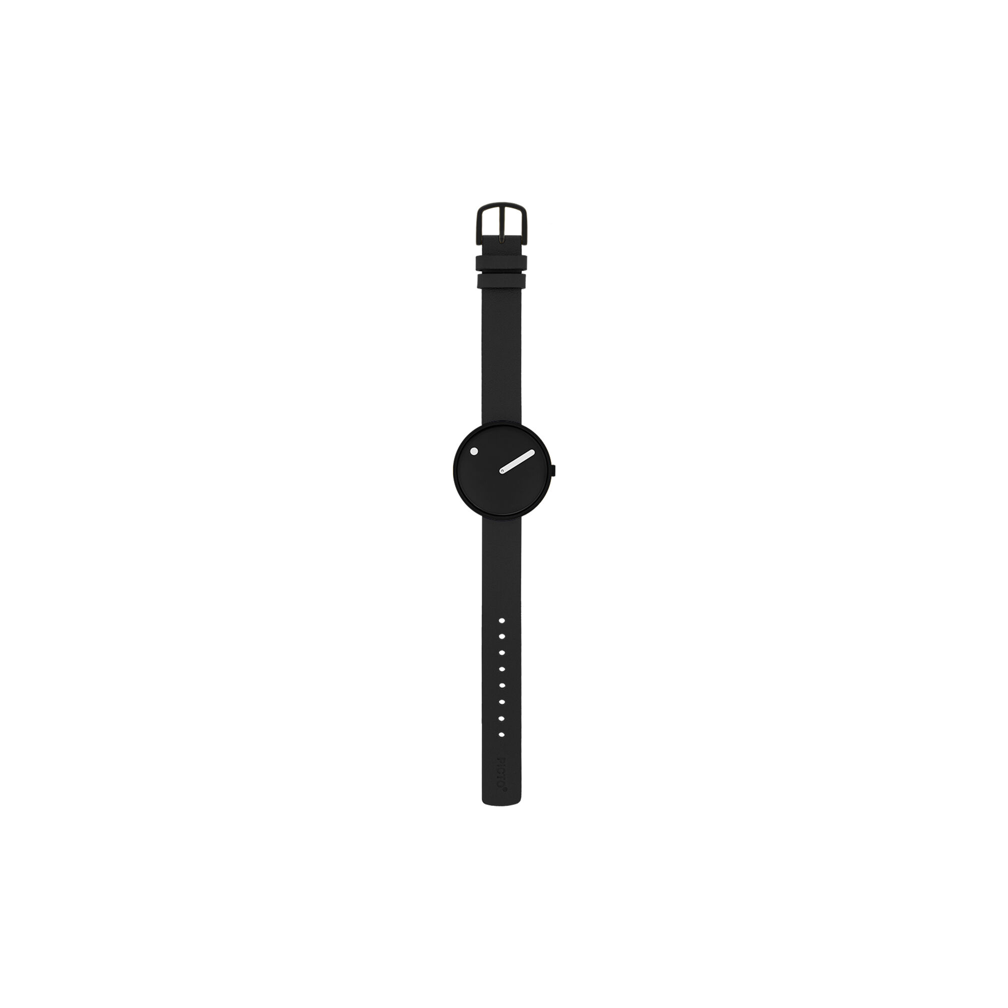 Black steel wrist watch top