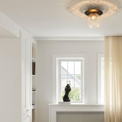 Liila 1 Large Wall Lamp, black/optic clear, Nuura