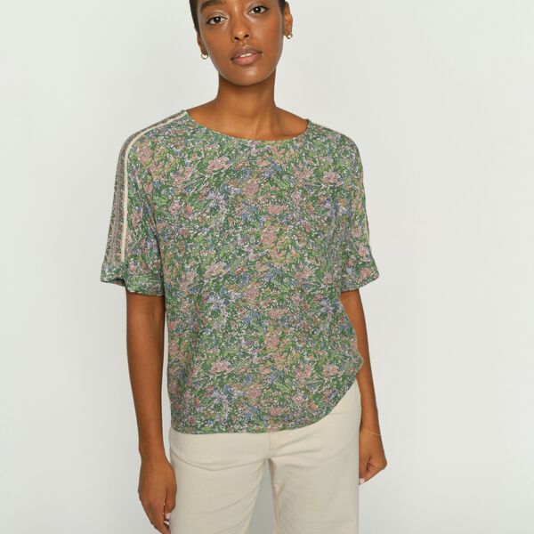 MMPalma Flowish Orchid Blouse, turf green, MOS MOSH