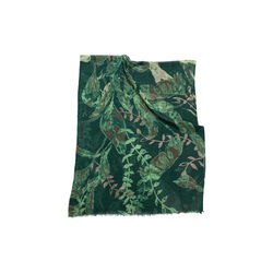 PAINTED LEAVES scarf, green, Bella Ballou