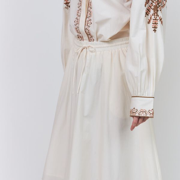 BristolLL Midi Skirt, creme, Lollys Laundry