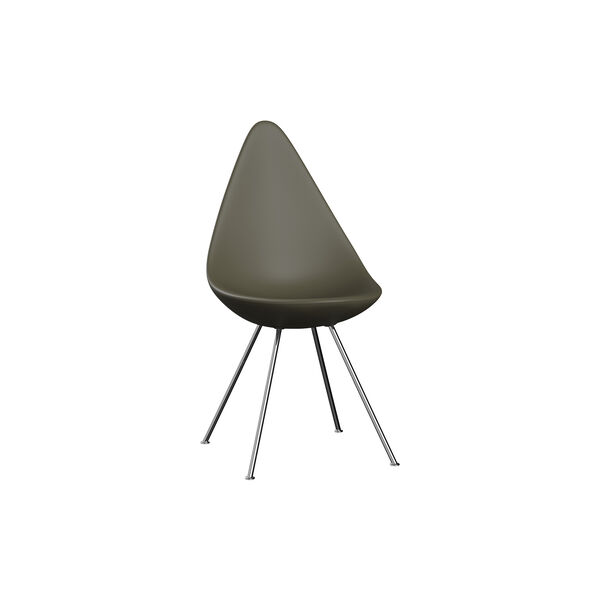 Droppen™ 3110 stol, olive green/krom Droppen™ 3110 stol, olive green/krom, Fritz Hansen
