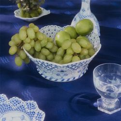 Blue Fluted Full Lace Fruit basket, Royal Copenhagen