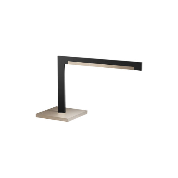 INLAY T2 LINEAR bordslampa, matt black/satin gold, LIGHT-POINT