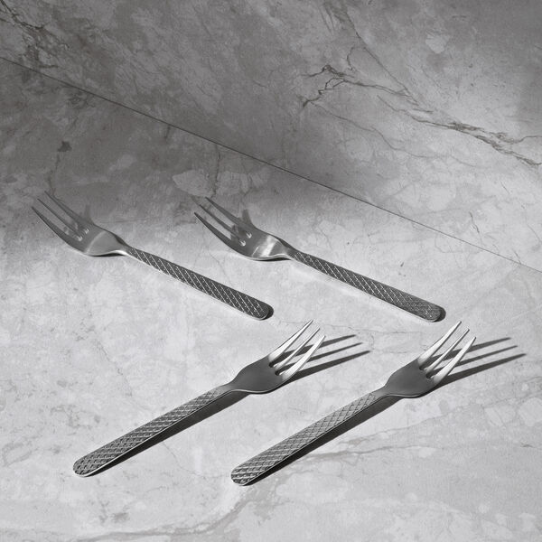 Rhombe T&aring;rtgaffel 4 st., Lyngby Porcel&aelig;n