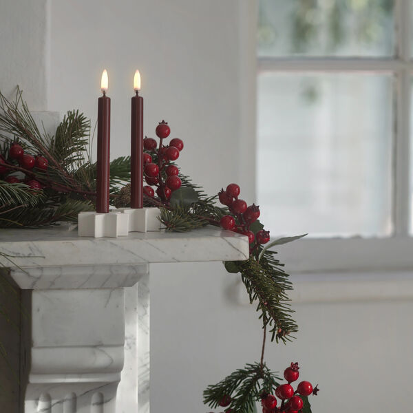 Ceramic star mini taper candleholder | Nordic white, Uyuni Lighting