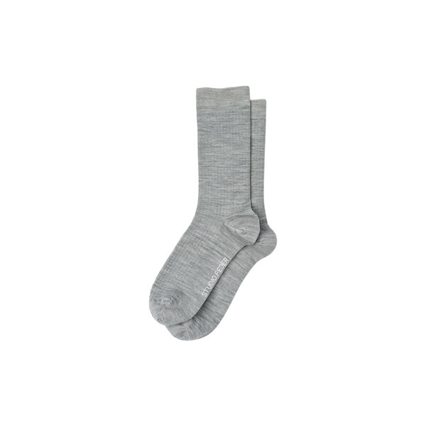 Minna Ullstrumpor, light grey melange, Studio Feder