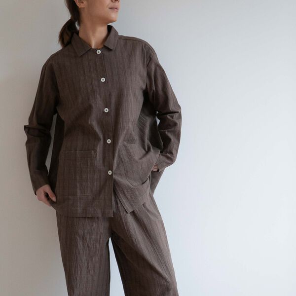 MALOU SHIRT, bruno check, Studio Feder