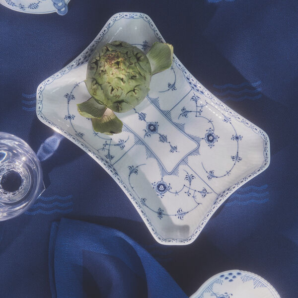 Blue Fluted Half Lace Rectangular Dish Blue Fluted Half Lace Rectangular Dish, Royal Copenhagen