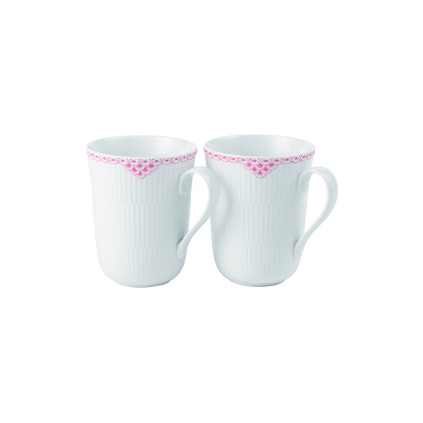 Coral Fluted Plain Blonde mug 33 cl, 2 pcs., Royal Copenhagen