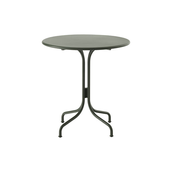 Thorvald SC96 Outdoor Café Table Round, bronze green, &Tradition