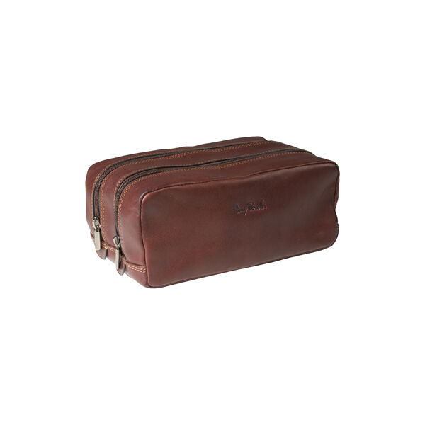 Toilet Bag, dark brown, Tony Perotti
