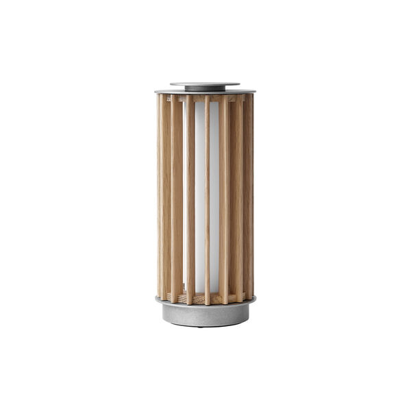 Numbra TY3 | Lacquered Oak/Tumbled Aluminium | Portable Bordslampa, &Tradition