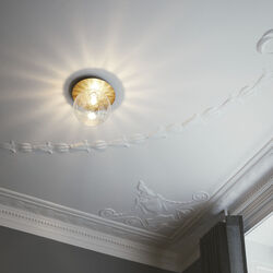 Liila 1 Large Wall Lamp, nordic gold/optic clear, Nuura