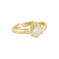 Alina ring med &auml;delsten, f&ouml;rgylld, Pure by Nat
