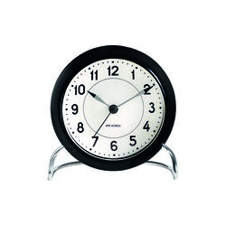 AJ Station bordsur, svart, Arne Jacobsen Clocks