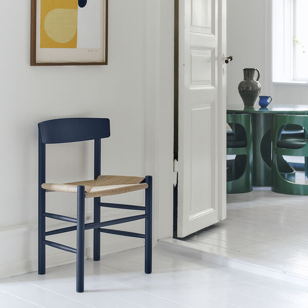 J39 Mogensen Chair, indigo blue/natural, Fredericia Furniture