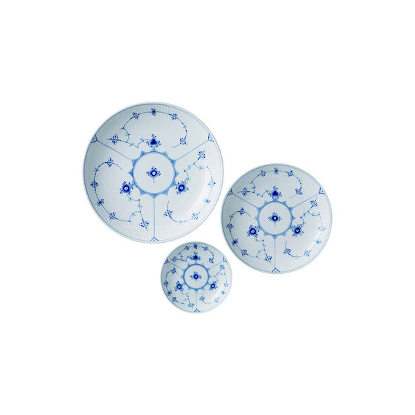 Blue Fluted Plain skålset, 3st Blue Fluted Plain skålset, 3st, Royal Copenhagen