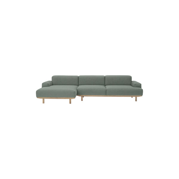Reason 2-sits soffa med sch&auml;slong, Re-Wool 858, Bruunmunch Furniture