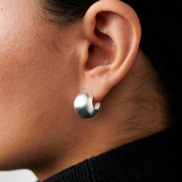 Echo Hoops Medium, silverpl&auml;terat, Pernille Corydon Jewellery