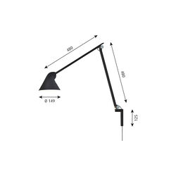 NJP v&auml;gglampa, svart, Louis Poulsen